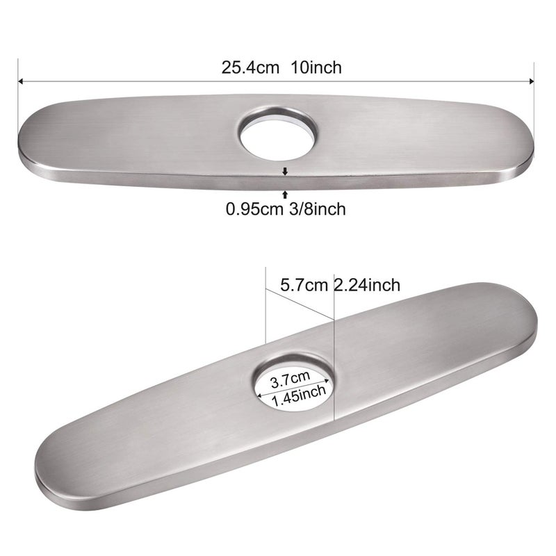 COOLWEST Deck Plate 10Inch for Single Hole Kitchen Sink Faucet Commercial Kitchen Faucet Hole Cover Escutcheon Stainless Steel - Image 5